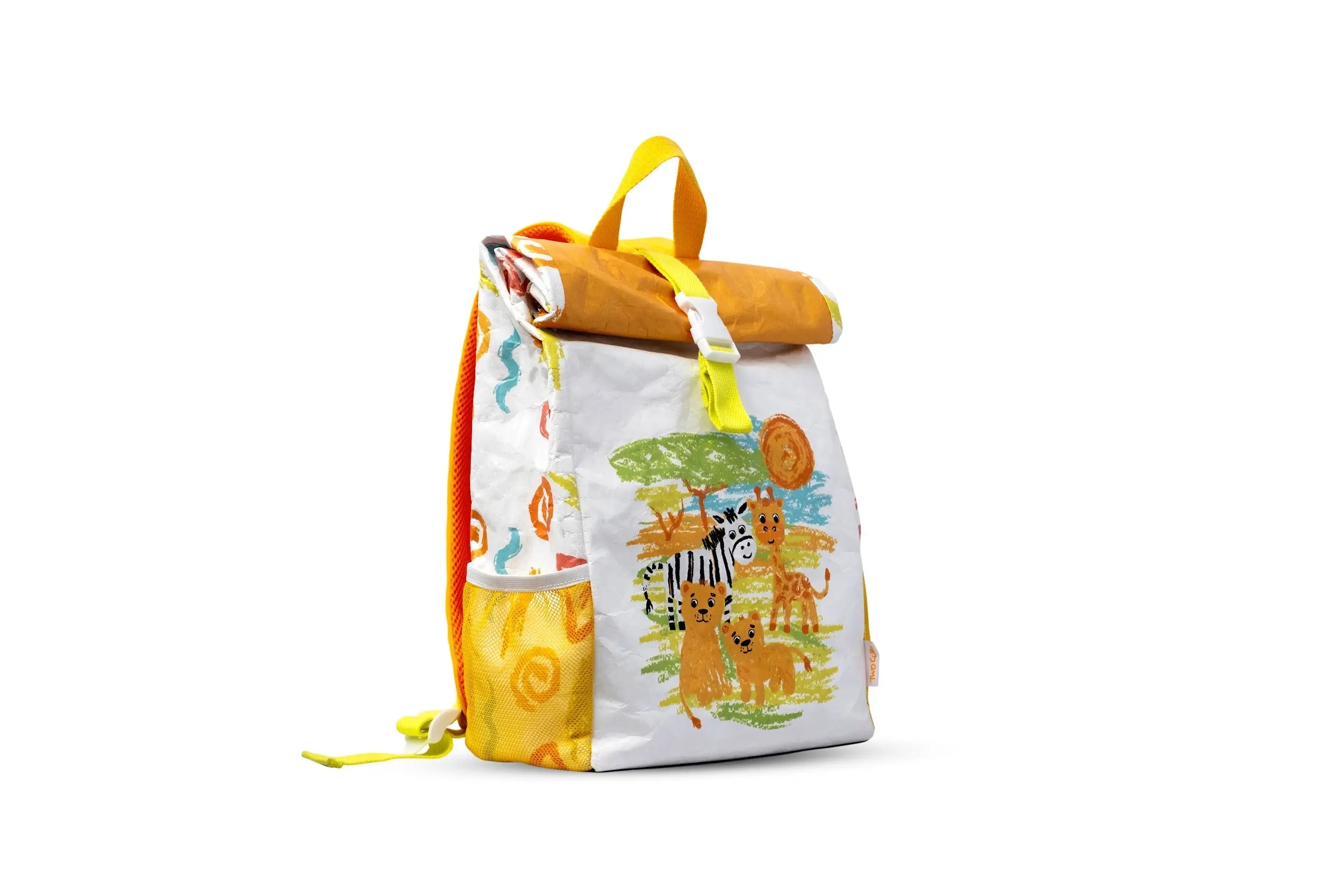 Spacious interior of the Safari Backpack, perfect for organising travel essentials, books, and snacks for kids on the go