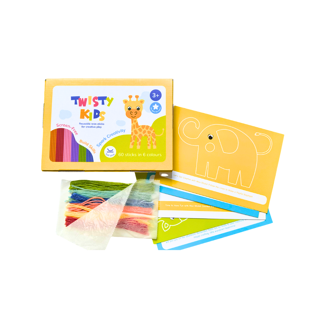 Twisty Kids Play Set | Reusable Wax Sticks for Kids 3+