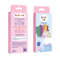 Twisty Kids Dreamland Play Set box, front and back, pink packaging with a unicorn and rainbow wax sticks.